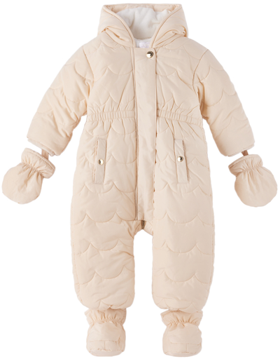 Chloé Baby Pink Padded Snowsuit In 45f Pale Pink