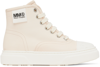 MM6 MAISON MARGIELA KIDS WHITE LACE-UP HIGH-TOP SNEAKERS