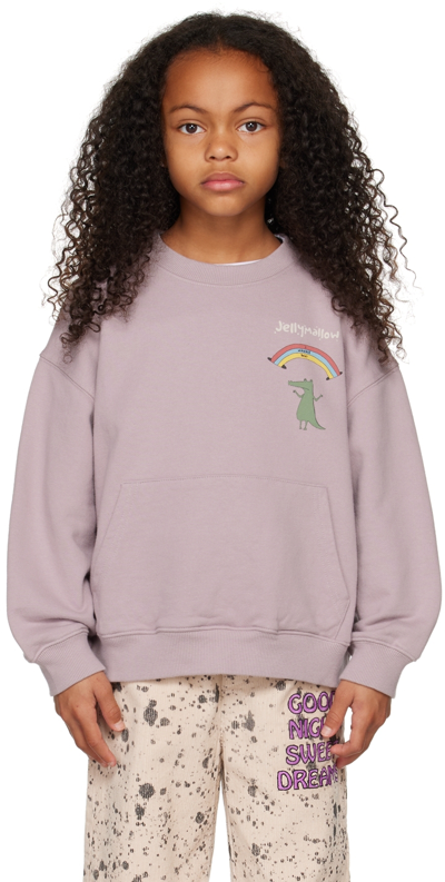 Jellymallow Kids Purple Crocodile Sweatshirt