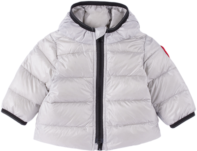 Canada Goose Baby White Down & Shearling Snowsuit In N.star White