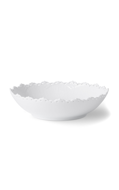 Royal Copenhagen Porcelain Lace Serving Bowl In White