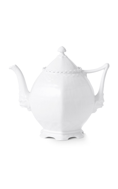 Royal Copenhagen Porcelain Lace Tea Pot In White