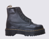 DR. MARTENS' DR. MARTENS BLACK LEATHER SINCLAIR PLATFORM