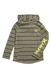 Hurley Kids' Stripe Cloud Slub Pullover Hoodie In Army