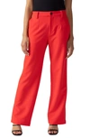 Sanctuary Highland Wide Leg Standard Rise Pant In Cayenne In Rouge