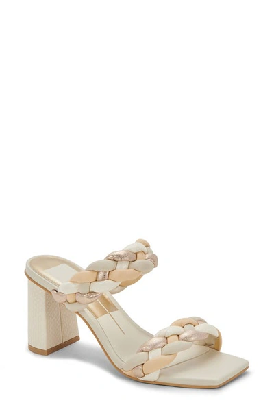 Dolce Vita Paily Braided Heeled Sandal In Ivory Multi Stella