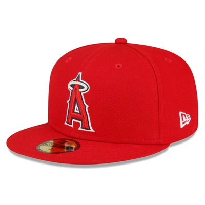 New Era Red Los Angeles Angels Authentic Collection Replica 59fifty Fitted Hat