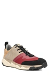 Hybrid Green Label Trillium Mixed Media Sneaker In Burgundy
