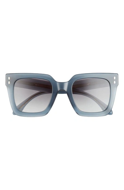 Isabel Marant 51mm Square Sunglasses In Blue / Grey Shaded