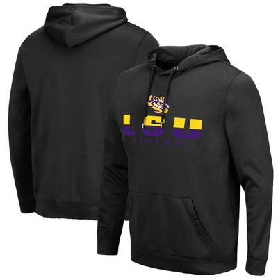 Colosseum Men's Black Lsu Tigers Lantern Pullover Hoodie
