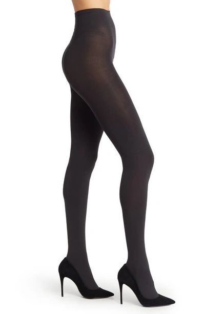 Swedish Stockings Lia Opaque Tights In Nearly Black