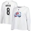 Profile Cale Makar White Colorado Avalanche Plus Size Name And Number Long Sleeve T-shirt In White