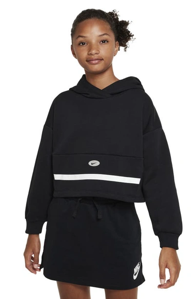 Nike Sportswear Icon Clash Big Kids' (girls') Hoodie In Black