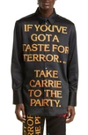 Jw Anderson Slogan-print Cotton Shirt In Black 999