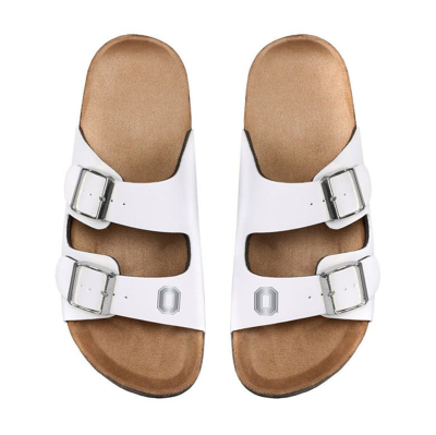 Foco Ohio State Buckeyes Double-buckle Sandals In White