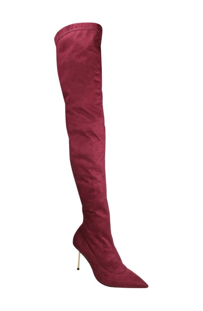 Bcbgmaxazria Kiki Over The Knee Pointed Toe Boot In Burgundy