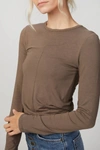 GEORGIA ALICE Twisted Cropped Top in Brown