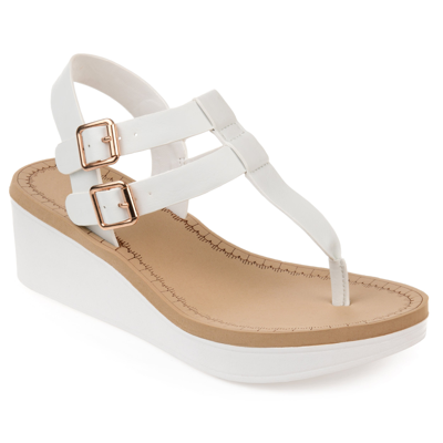 Journee Collection Women's Tru Comfort Foam Bianca Wedge Sandal In White