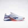 Reebok Nano X2 Mens Gym Performance Athletic And Training Shoes In Ftwr White/vector Blue/orange Flare