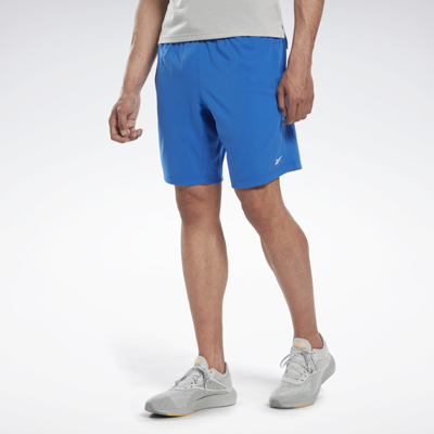 Reebok Men's Regular-fit Moisture-wicking 9" Woven Drawstring Shorts In Blue