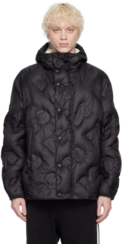 Dolce & Gabbana Black Dg Logo Quilted Padded Coat In Nero