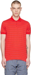 ERL RED STRIPED POLO