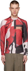 Bethany Williams Red Graphic Long Sleeve T-shirt In Red / Multi