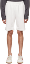 Golden Goose White Diego Star Shorts In 10658 Vintage White/