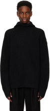 Ader Error Black Clava Hoodie In Black