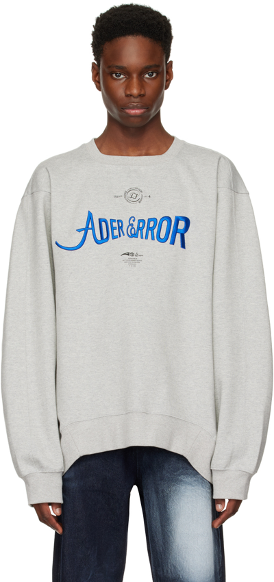 Ader Error Gray Verif Sweatshirt In Grey