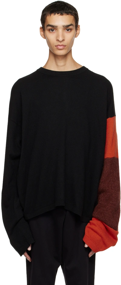 424 Wool Blend Oversize Knit Sweater In Black