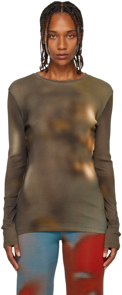 Paloma Wool Khaki Gaussiano Long Sleeve T-shirt In Dark Khaki