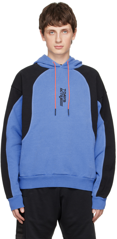 7 Days Active Blue Mcgrath Hoodie In 339 Ultra Marine