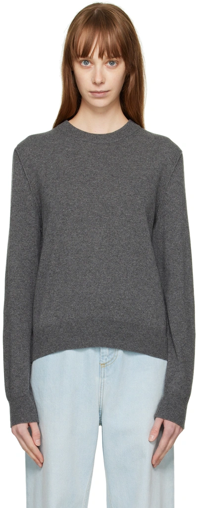 Maison Margiela Gray Crewneck Sweater In Grey