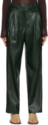 The Frankie Shop Pernille Faux-leather Trousers In Bottle Green