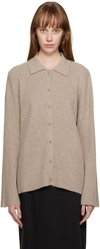 Reformation Fantino Ribbed Recycled Cashmere-blend Cardigan In Cream