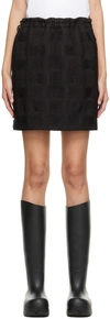 Bottega Veneta Black Quilted Miniskirt In 2113 Fondant