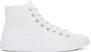 ACNE STUDIOS WHITE CANVAS HIGH SNEAKERS