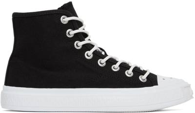 Acne Studios Ballow Canvas High-top Trainers In Black/off White