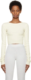 Éterne Long Sleeve Baby Tee In Ivory