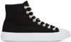 Acne Studios Ballow High Tag Sneakers In Black,off White