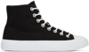 Acne Studios Contrasting Toe-cap High-top Sneakers In Cgl Black/off White