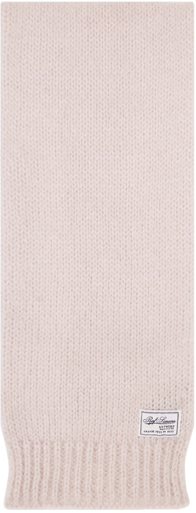 Raf Simons Pink Patch Scarf In Light Pink