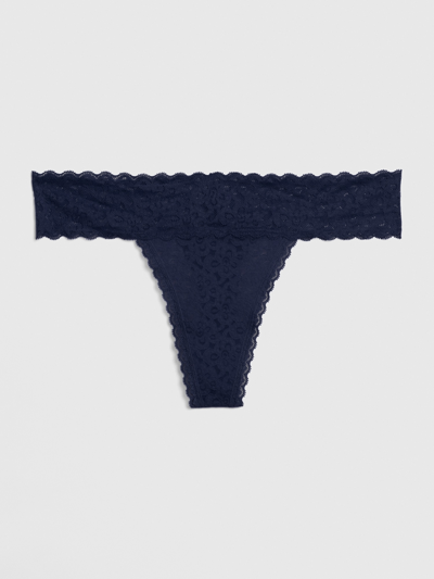 Gap Lace Thong In Military Blue