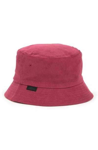 Vince Camuto Corduroy Bucket Hat In Barn Red