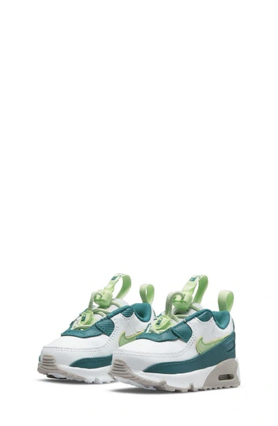 Nike Kids' Air Max 90 Toggle Sneaker In White/ Spruce/ Phantom/ Volt