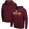Colosseum Maroon Virginia Tech Hokies Lantern Pullover Hoodie In Maroon