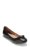 Cole Haan Tova Bow Ballet Flat In Black Shee