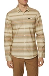 O'neill Caruso Stripe Button-up Shirt In Light Khaki 2