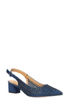 J. Reneé Pranil Pointed Toe Slingback Pump In Navy